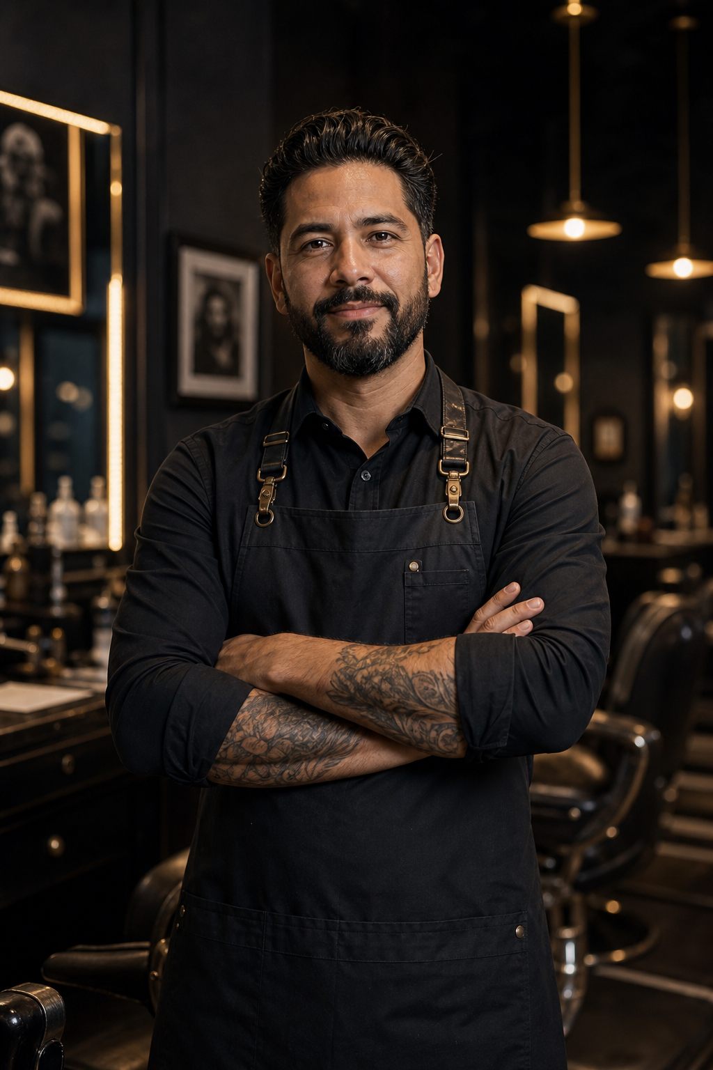 Michael Rivera, senior barber
